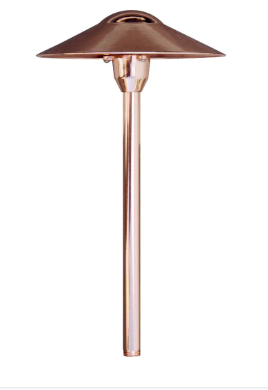 Dabmar Lighting LV214-L3-64K-CP Brass Large Top Path Light 12V G4 LED 3W 6400K in Copper Finish