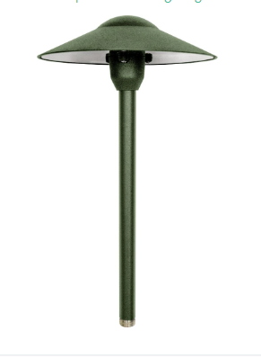Dabmar Lighting LV214-L3-64K-G Cast Alum Large Top Path Light 12V G4 LED 3W 6400K in Green Finish