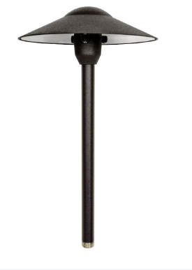 Dabmar Lighting LV214-L3-AMB-B Cast Alum Large Top Path Light 12V G4 LED 3W Amber in Black Finish