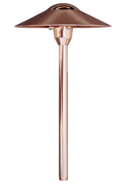 Dabmar Lighting LV214-L3-AMB-CP Brass Large Top Path Light 12V G4 LED 3W Amber in Copper Finish