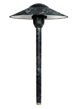 Dabmar Lighting LV214-VG Cast Alum Large Top Path Light 12V G4 Verde Green Finish