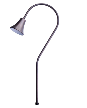 Dabmar Lighting LV215-ABZ Brass Horn Path Light 12V G4 Antique Bronze Finish