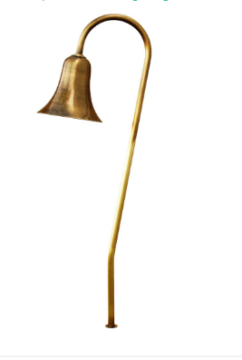 Dabmar Lighting LV215-L3-30K-ABS Brass Horn Path Light 12V G4 LED 3W 3000K in Antique Brass Finish