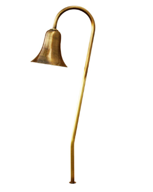 Dabmar Lighting LV215-L3-AMB-ABS Brass Horn Path Light 12V G4 LED 3W RGBW in Antique Brass Finish