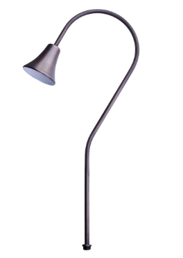 Dabmar Lighting LV215-L3-AMB-ABZ Brass Horn Path Light 12V G4 LED 3W RGBW in Antique Bronze Finish