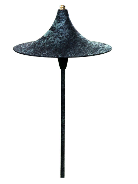 Dabmar Lighting LV219-VG Cast Aluminum Large Top LED G4 Path Light, Voltage 12V, Verde Green Finish