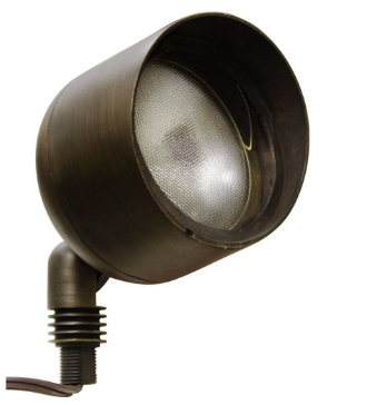 Dabmar Lighting LV23-BZ Cast Aluminum Directional Spotlight with Hood in Bronze Finish