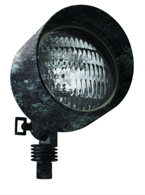 Dabmar Lighting LV23-L9-30K-VG Cast Alum Spot Light 12V Screw LED 9W 3000K Hood in Verde Green Finish