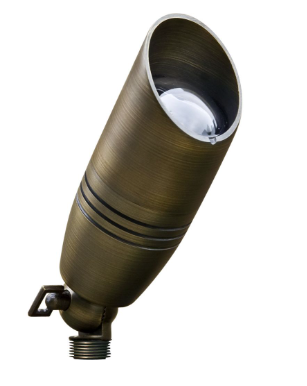 Dabmar Lighting LV235-L4-RGBW-WBS Brass Spot Light 12V 2-Pin LED 4W RGBW Hood in Weathered Brass Finish