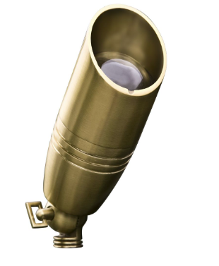Dabmar Lighting LV235-L5-65K-BS Brass Spot Light 12V 2-Pin LED 5W 6500K Hood in Brass Finish