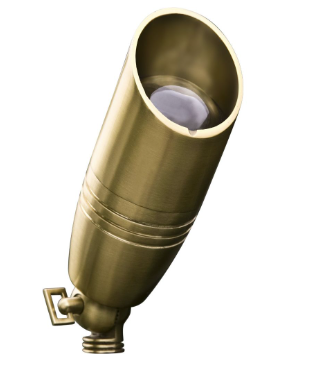 Dabmar Lighting LV235-L7-65K-BS Brass Spot Light 12V 2-Pin LED 7W 6500K Hood in Brass Finish