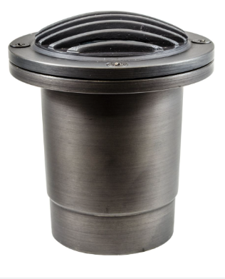 Dabmar Lighting LV24-WBS Brass In-Ground Well Light with Grill 2-Pin LED, Voltage 12V, Weathered Brass Finish