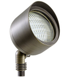 Dabmar Lighting LV27-L4-30K-WBS LED Cast Brass Spot Light with Hood, Color Temperature 3000K, Wattage 4W, Weathered Brass Finish