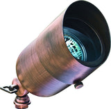 Dabmar Lighting LV29-L5-65K-ABZ-HOOD LED Brass Spot Low Voltage Landscape Light W/ Hood, 12V, Color Temperature 6500K, Antique Bronze Finish