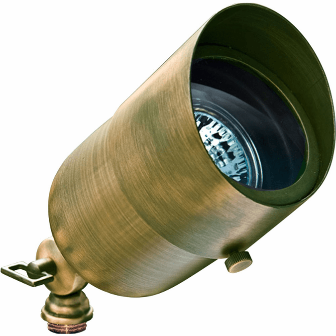 Dabmar Lighting LV29-L7-27K-CP-HOOD Modern LED Exterior Landscape Spot Light with Hood, Wattage 7W, Voltage 12V, Color Temperature 2700K, Copper Finish