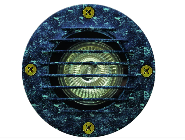 Dabmar Lighting LV295-L3-65K-VG Cast Alum In-Ground Well Light w/ Grill 12V 2-Pin LED 3W 6500K in Verde Green Finish