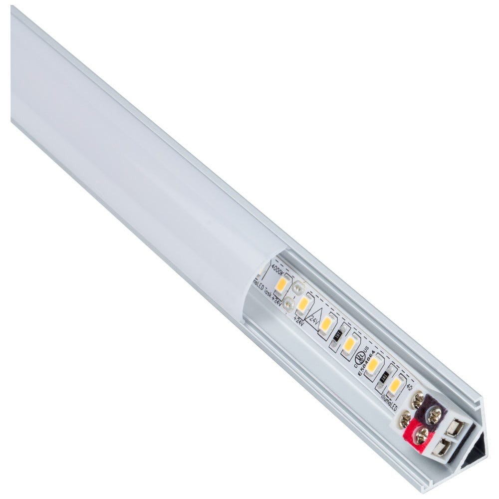 Task Lighting LV2P324V18-05W4 14-1/2" 24V Vivid Linear Fixture Series, 5 Watt,188 Lumens/Ft., Cool White 4000K, 5%–100% Dimmable, SMD2835 LED, 90+ CRI, UL Listed, 30,000 Hrs Rated Life, 120° Beam Angle