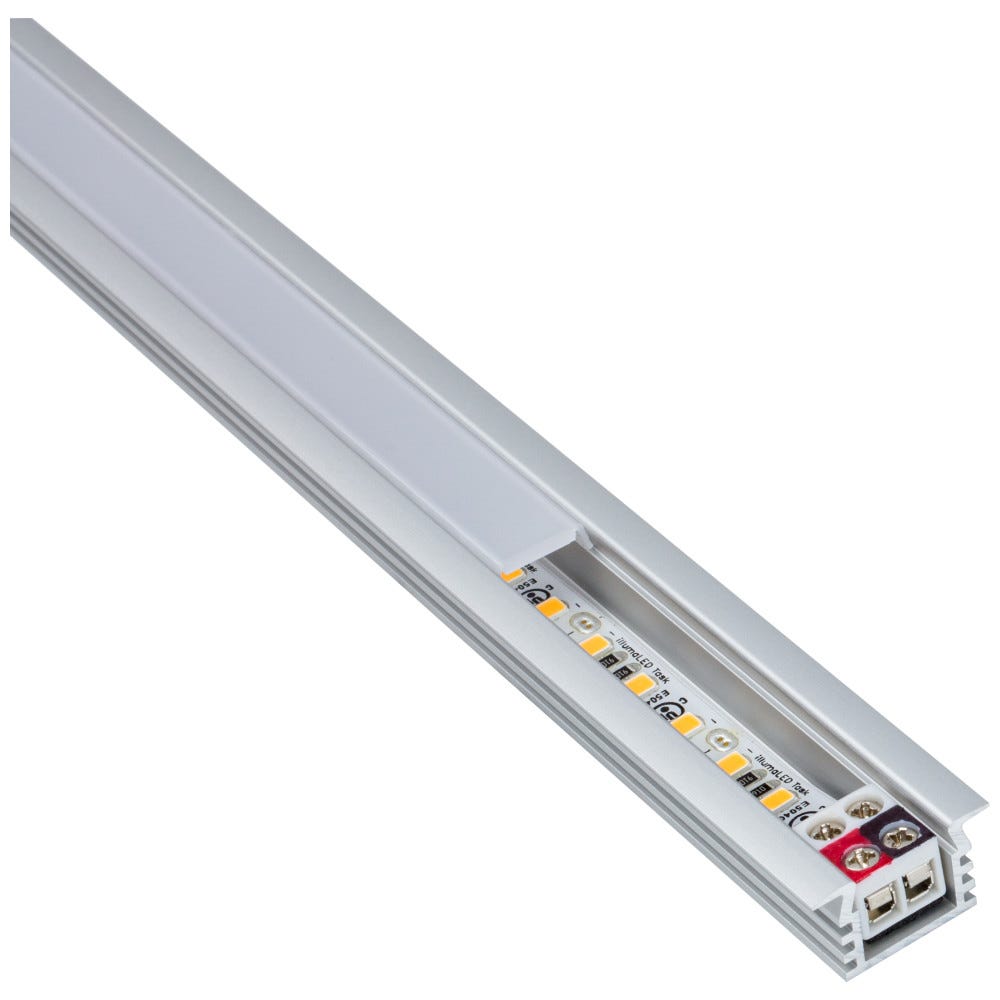 Task Lighting LV2PX12V21-05W3 18-7/16" 225 Lumens/Ft. 12-Volt Standard Output Recessed Linear Fixture, Single-White, Fits 21" Wall Cabinet, 277 Lumens/Fixture, 5 Watts, Soft White 3000K