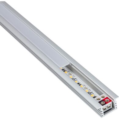 Task Lighting LV2PX12V45-11W4 42-1/16" 225 Lumens/Ft. 12-Volt Standard Output Recessed Linear Fixture, Single-White, Fits 45" Wall Cabinet, 631 Lumens/Fixture, 11 Watts, Cool White 4000K