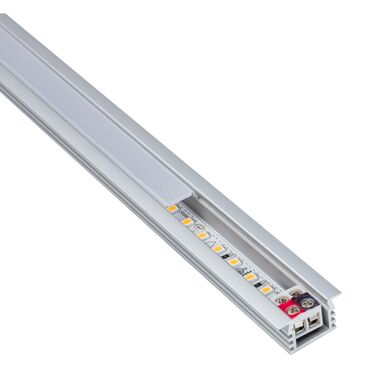Task Lighting LV2PX24V15-04W3 12-9/16" 225 Lumens/Ft. 24-Volt Standard Output Recessed Linear Fixture, Single-White, Fits 15" Wall Cabinet, 188 Lumens/Fixture, 4 Watts, Soft White 3000K