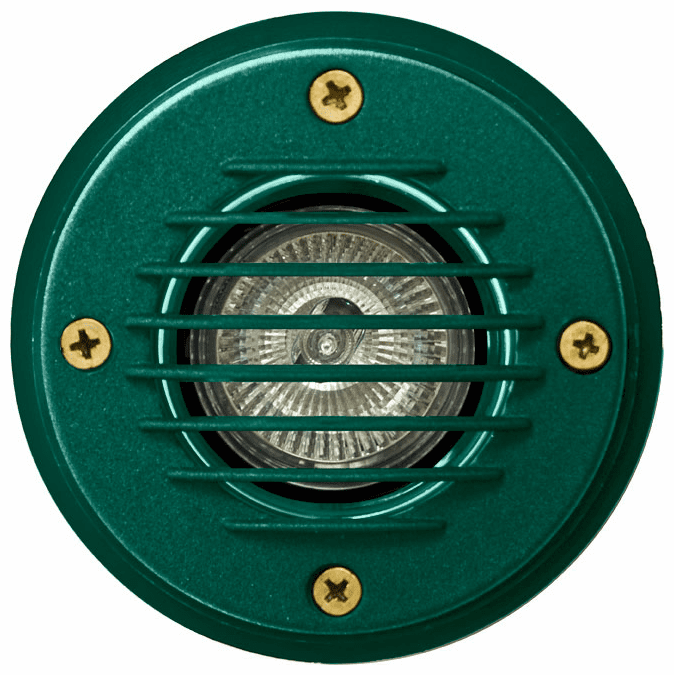 Dabmar Lighting LV300-L3-65K-G Cast Aluminum In-Ground Well Light 2-Pin LED with Grill, Voltage 12V, Wattage 3W, Color Temperature 6500K, Green Finish