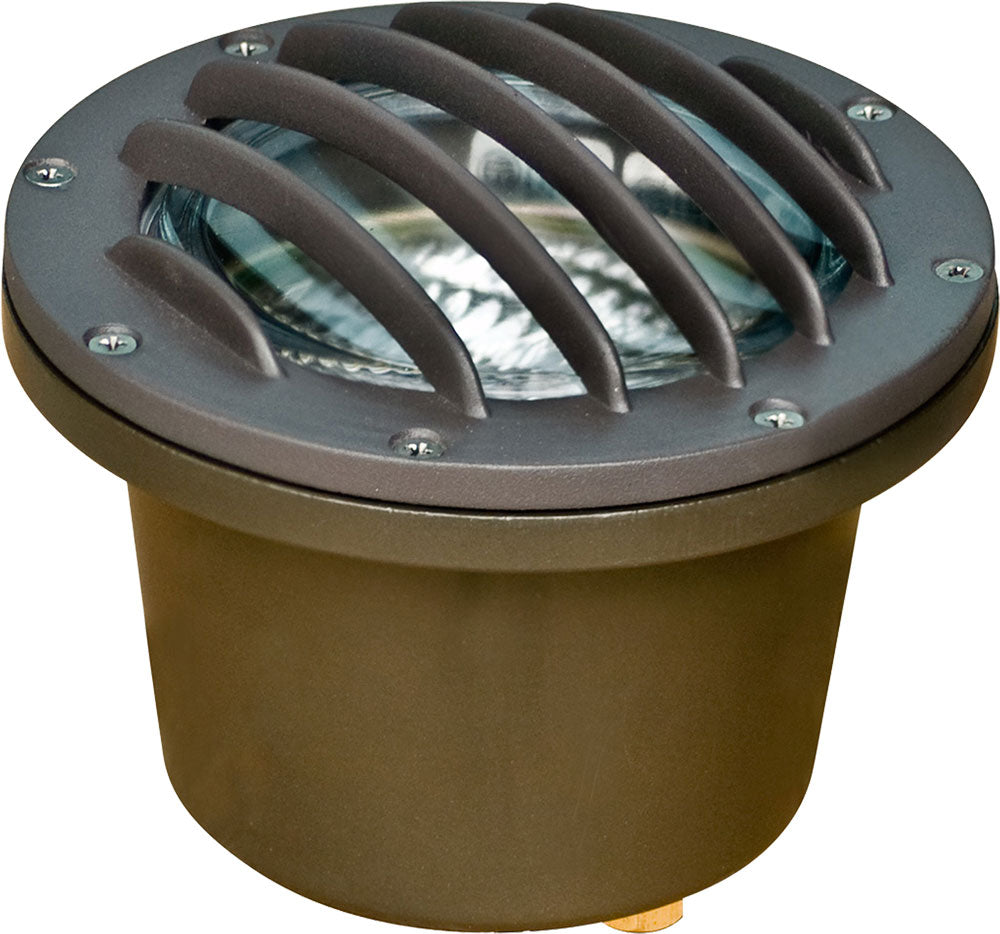 Dabmar Lighting LV305-L3-27K-BZ Cast Aluminum In-Ground Well Light 2-Pin LED with Grill, Wattage 3W, Color Temperature 2700K, Voltage 12V, Bronze Finish