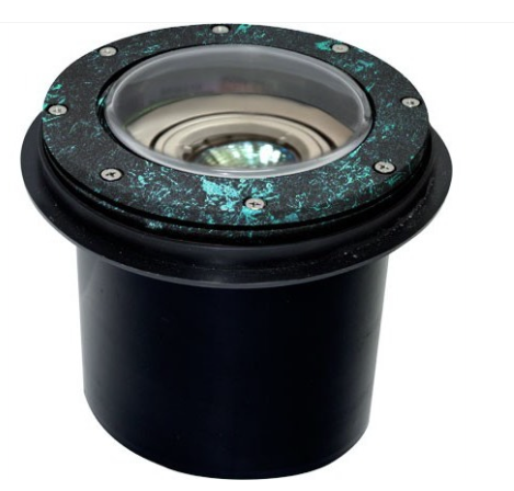 Dabmar Lighting LV306-L5-65K-VG Cast Alum In-Ground Well Light 12V 2-Pin LED 5W 6500K in Verde Green Finish