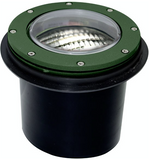 Dabmar Lighting LV306-L6-64K-G Cast Alum In-Ground Well Light 12V Screw LED 6W 6400K in Green Finish