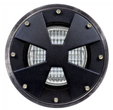 Dabmar Lighting LV307-L9-64K-B Cast Alum Drive-Over Well Light 12V Screw LED 9W 6400K in Black Finish