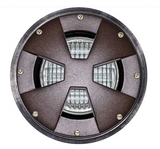 Dabmar Lighting LV307-L9-64K-BZ Cast Alum Drive-Over Well Light 12V Screw LED 9W 6400K in Bronze Finish