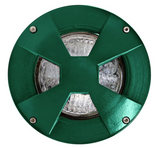 Dabmar Lighting LV307-L9-RGBW-G Cast Alum Drive-Over Well Light 12V Screw LED 9W RGBW in Green Finish