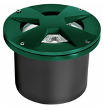 Dabmar Lighting LV307-L9-RGBW-G Cast Alum Drive-Over Well Light 12V Screw LED 9W RGBW in Green Finish