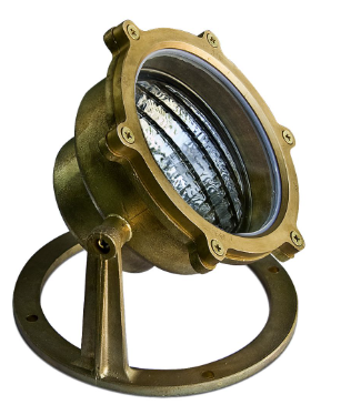 Dabmar Lighting LV308-L6-64K-BS Brass Underwater Light 12V Screw LED 6W 6400K in Brass Finish