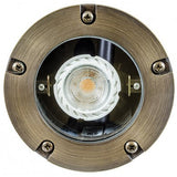 Dabmar Lighting LV342-WBS MR16 Well Light W/Open Face, 12V, Weathered Brass Finish