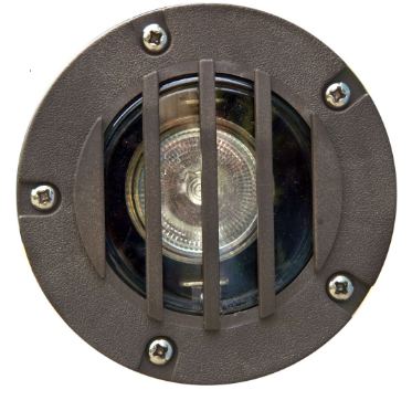 Dabmar Lighting LV346-L7-65K-BZ Polybutylene Terephthalate  In-Ground Well Light 2-Pin LED with Grill, Voltage 12V, Wattage 7W, Color Temperature 6500K, Bronze Finish