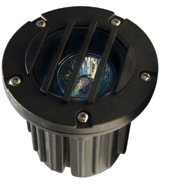 Dabmar Lighting LV346-L7-27K-WBS Brass In-Ground Well Light 2-Pin LED with Grill, Voltage 12V, Wattage 7W, Color Temperature 2700K, Weathered Brass Finish
