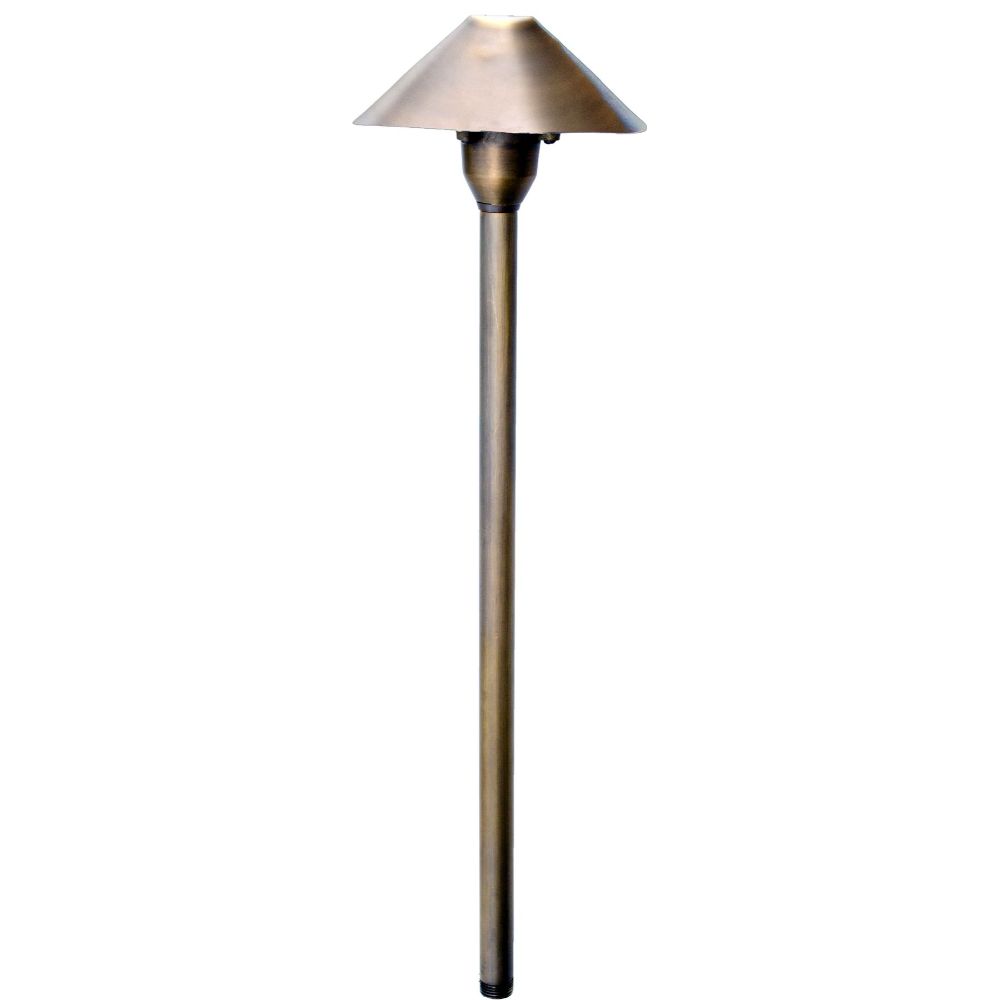 Dabmar Lighting LV41-ABS Brass Cone Path Light, Antique Brass Finish