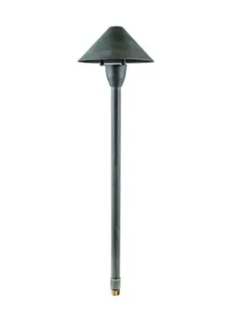 Dabmar Lighting LV41-AG Brass Cone Path Light, Acid Green Finish
