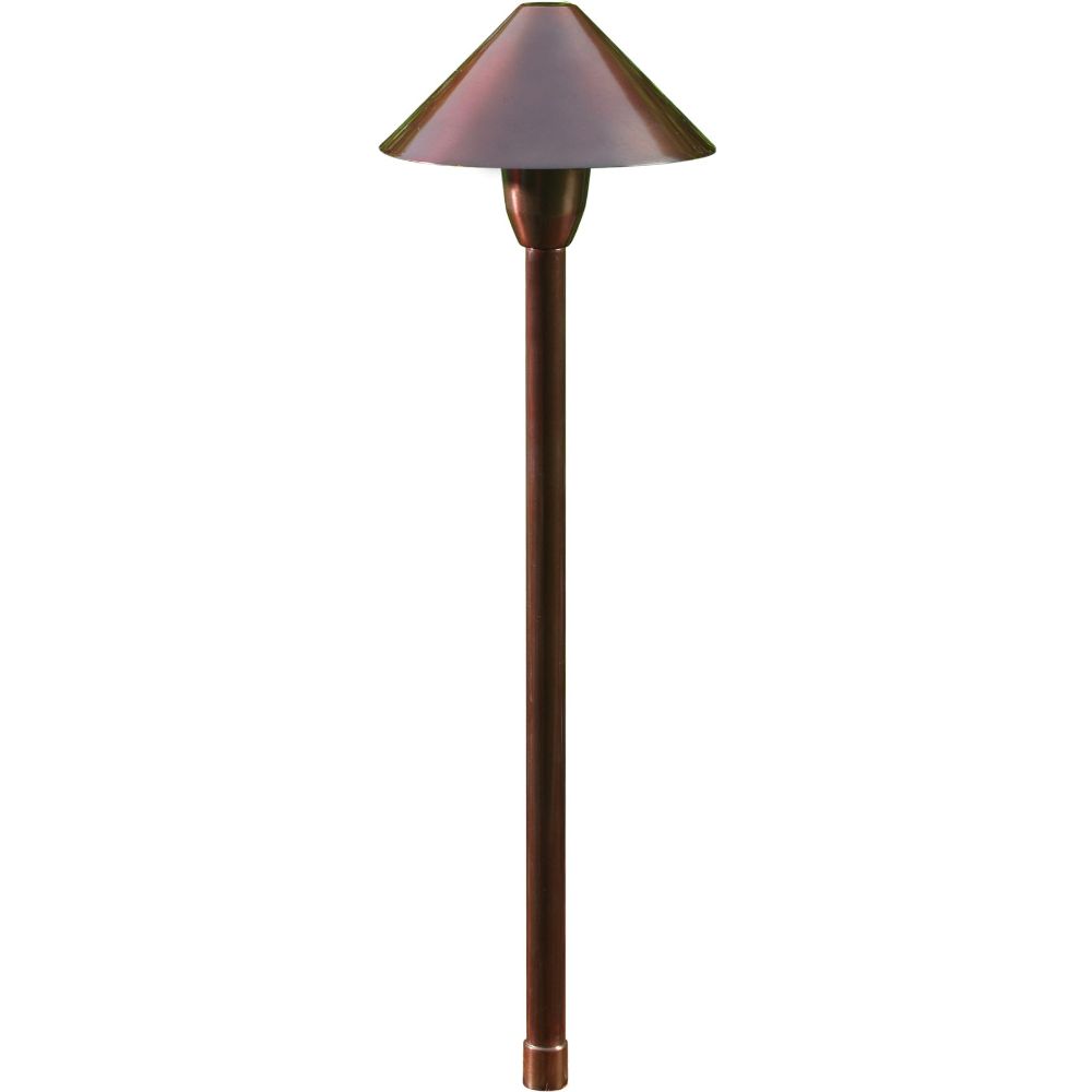 Dabmar Lighting LV41-L3-64K-ABZ LED Brass G4 Cone Path Light, 12V, Color Temperature 6400K, Antique Bronze Finish