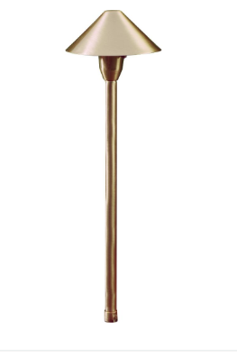 Dabmar Lighting LV41-L3-64K-CP Brass Cone Path Light 12V G4 LED 3W 6400K in Copper Finish