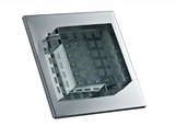 Dabmar Lighting LV60-LB5-G-SS Cast Alum Recessed Square Step Light 12V LB 5W Green Light Stainless Steel Finish