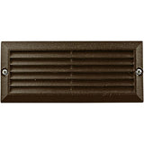 Dabmar Lighting LV600-BZ LED Cast Aluminum Recessed Louvered Step Light, Bronze Finish