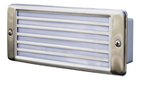 Dabmar Lighting LV601-L6-30K-SS304 Cast Alum Louvred Step Light 12V G4 LED 2X 6W 3000K in Stainless Steel 304 Finish