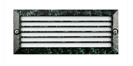 Dabmar Lighting LV601-VG Cast Alum Louvred Step Light 12V G4 Verde Green Finish