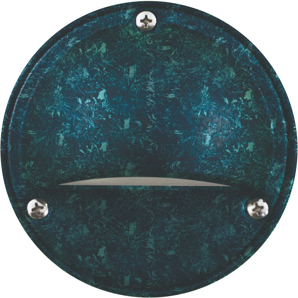 Dabmar Lighting LV605-VG Cast Aluminum Surface Mount Hooded Step Wall Light, Verde Green Finish