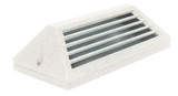 Dabmar Lighting LV608-L3-64K-W Cast Alum Louvred Step Light 12V G4 LED 3W 6400K in White Finish