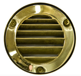 Dabmar Lighting LV610-L3-64K-BS Brass Round Louvred Step Light 12V G4 LED 3W 6400K in Brass Finish