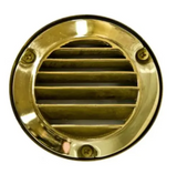 Dabmar Lighting LV610-L3-AMB-WBS Brass Round Louvred Step Light 12V G4 LED 3W Amber in Weathered Brass Finish