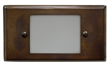 Dabmar Lighting LV612-L3-64K-ABZ Brass Open Face Step Wall Light Bayonet LED, Voltage 12V, Wattage 3W, Color Temperature 6400K, Antique Bronze Finish