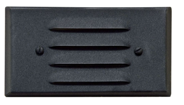 Dabmar Lighting LV613-B Brass Louvred Step Light Bayonet, Voltage 12V, Black Finish